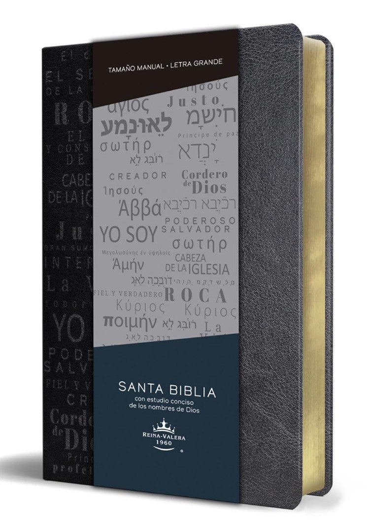 Biblia Rvr60 Letra Grande Tamaño Manual, Simil Piel Negro - Re-vived