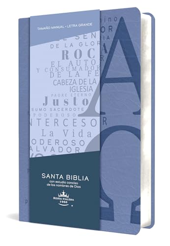 Biblia Rvr 1960 Letra Grande Tamaño Manual, Simil Piel Azul - Re-vived