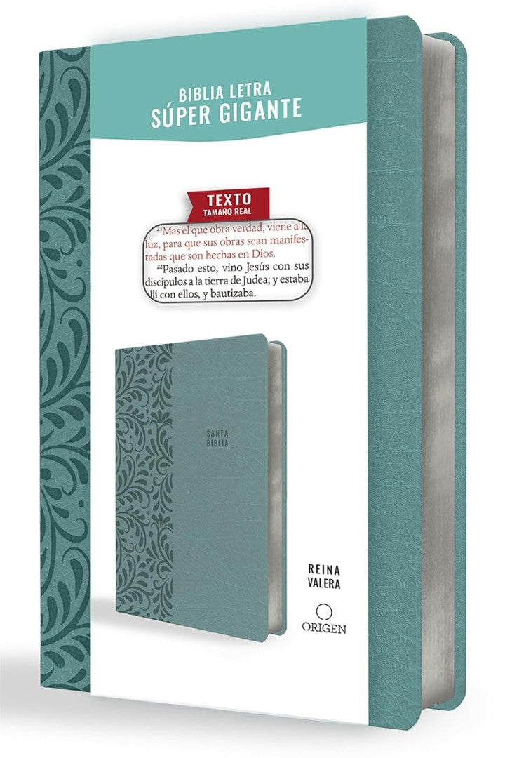 Biblia Reina Valera Letra SúPer Gigante, Símil Piel - Re-vived
