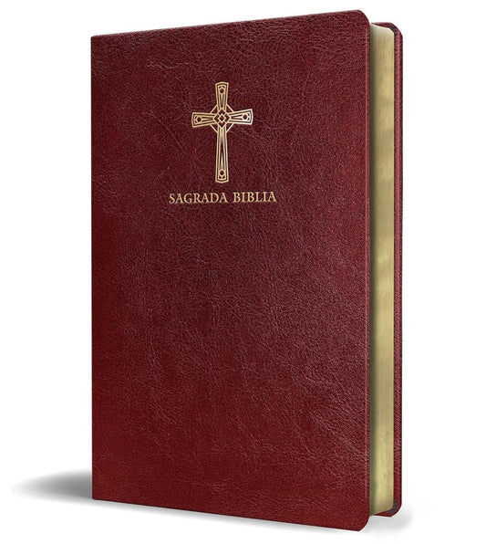 Biblia Católica En Español. Símil Piel Vinotinto - Re-vived