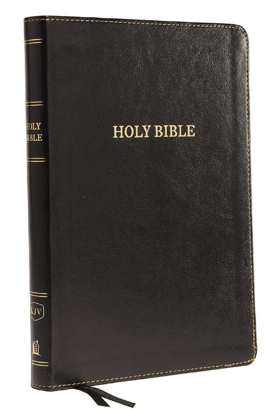 KJV Holy Bible Large Print Thinline, Black, Red Letter - Re-vived