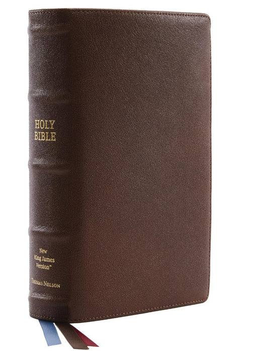 NKJV Single-Column Reference Bible, Goatskin Leather - Re-vived
