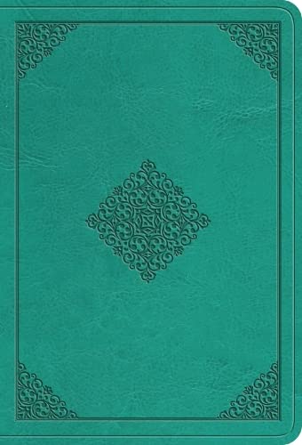 ESV Value Large Print Compact Bible, Teal, Ornament - Re-vived