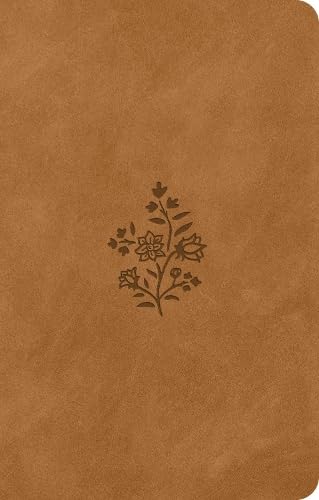 ESV Premium Gift Bible, Nubuck Caramel, Wildflower Design - Re-vived