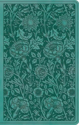 ESV Premium Gift Bible, Teal, Floral Design - Re-vived