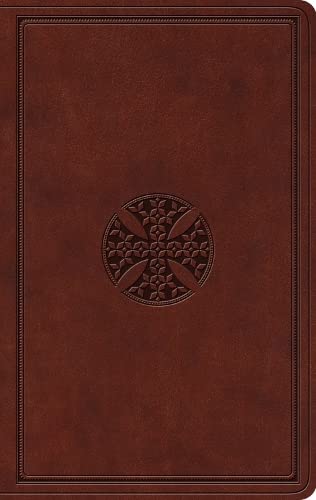ESV Value Thinline Bible, Brown, Mosaic Cross Design - Re-vived