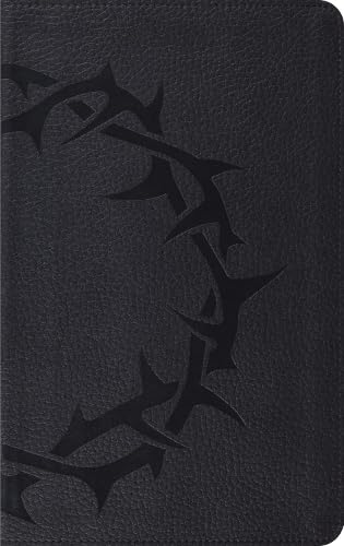 ESV Thinline Bible, Red Letter, Charcoal, Crown Design - Re-vived