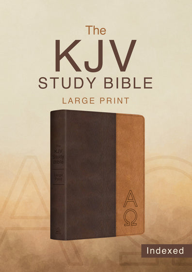 KJV Study Bible, Large Print (Indexed) Two-Tone Brown - Re-vived