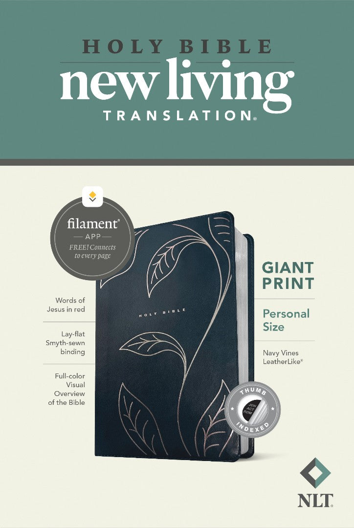 NLT Personal Size Giant Print Bible, Filament Enabled - Re-vived