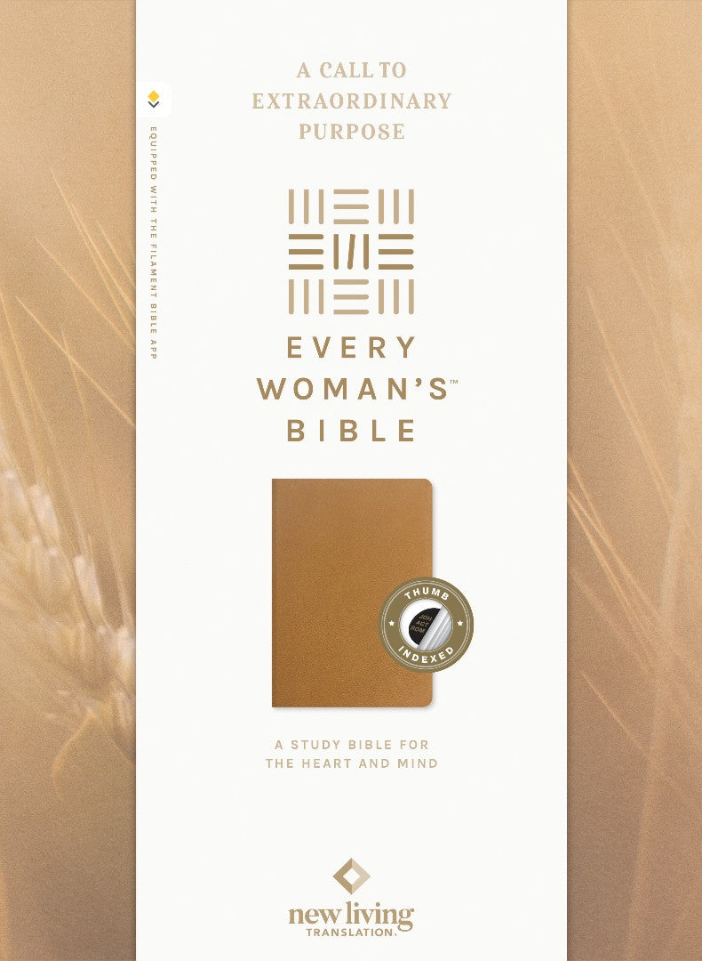 NLT Every Woman's Bible, Filament Enabled, Camel Indexed - Re-vived