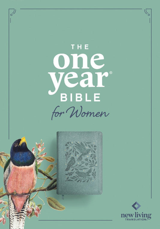 NLT The One Year Bible for Women, Birdsong Teal - Re-vived