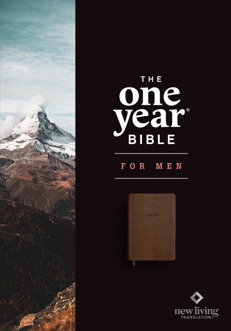 NLT The One Year Bible for Men, Rustic Brown - Re-vived