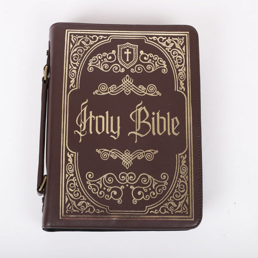 Bible Cover Ornate Gold Holy Bible Imitation Leather Large