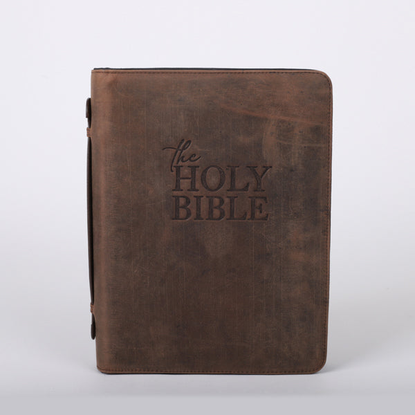 Bible Cover Holy Bible Buffalo Leather XLarge