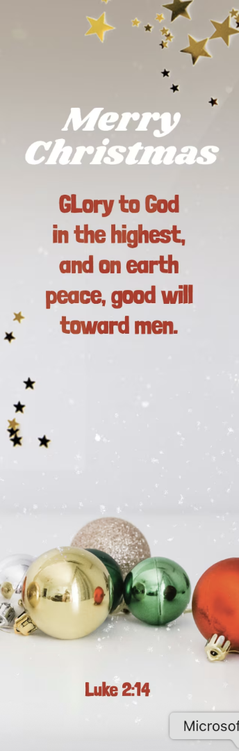 Christmas Bookmark: Merry Christmas (pack of 25) - Re-vived