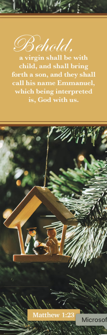 Christmas Bookmark: Behold (pack of 25) - Re-vived