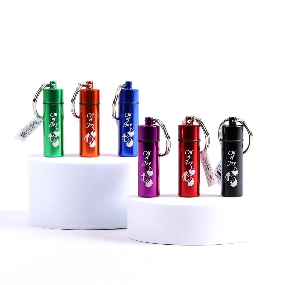 Keyring Oil of Joy Vial - 2.5 inch Large (Pack of 6) - Re-vived