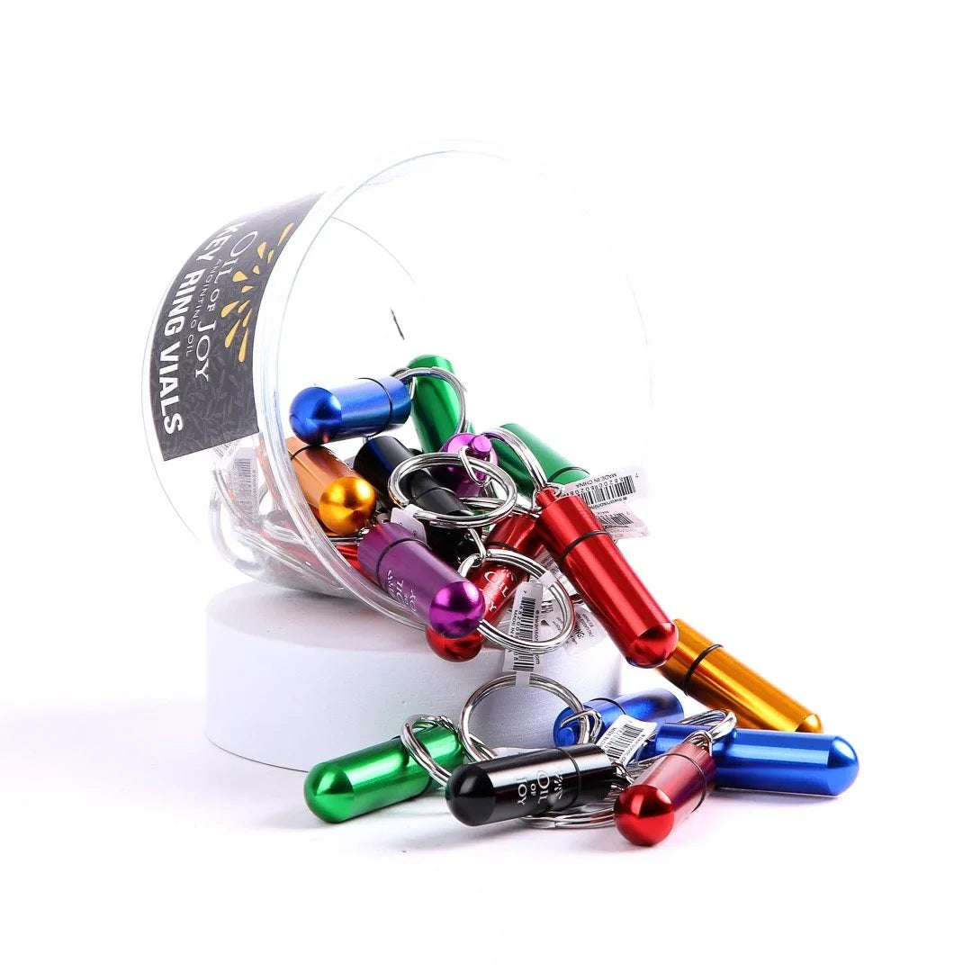 Keyring Oil of Joy Vial - 2 inch Small (Pack of 18) - Re-vived