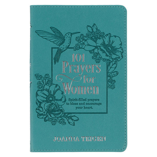 101 Prayers For Women Turquoise Faux Leather Gift Book - Re-vived