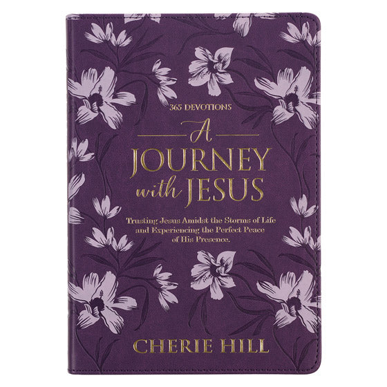 A Journey With Jesus Purple Faux Leather Devotional - Re-vived