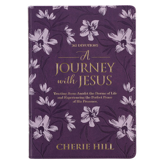 A Journey With Jesus Purple Faux Leather Devotional - Re-vived