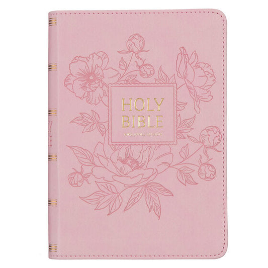 Ballet Pink Large Print Compact King James Version Bible - Re-vived