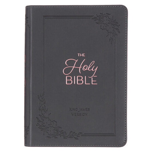 Cobalt Grey Large Print Compact King James Version Bible - Re-vived
