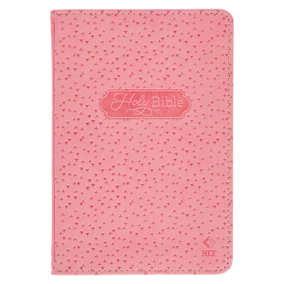 Pink Faux Leather NLT New Testament Keepsake Bible For Girls - Re-vived