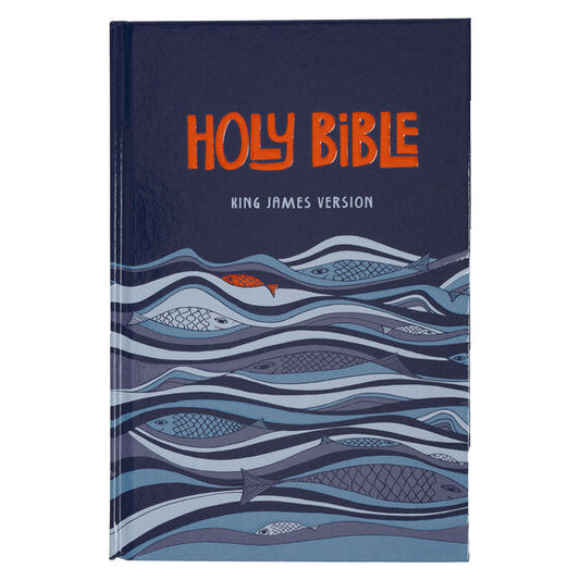 Blue Hardcover Kids King James Version Bible - Re-vived