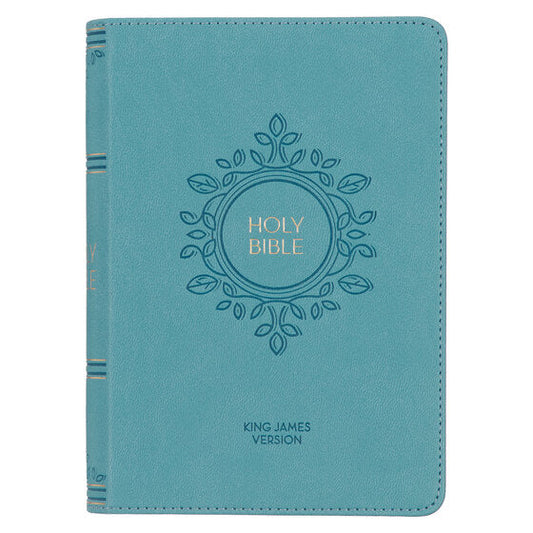 Aqua Blue Large Print Compact King James Version Bible - Re-vived