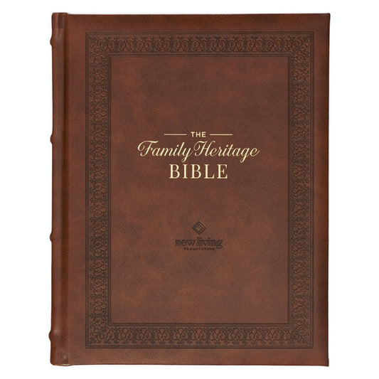 Brown Faux Leather Family Heritage Bible - Re-vived