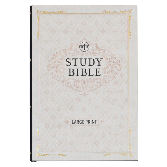 Black Hardcover Large Print King James Version Study Bible - Re-vived