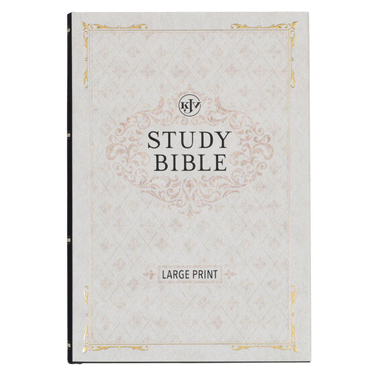 Black Hardcover Large Print King James Version Study Bible - Re-vived