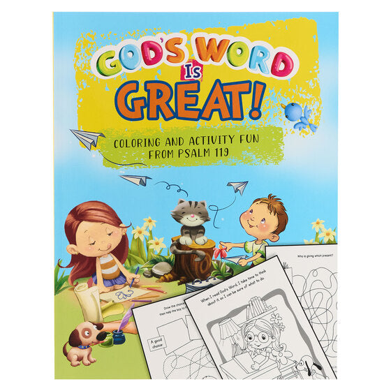 Gods Word Is Great Coloring And Activity Book - Psalm 119 - Re-vived