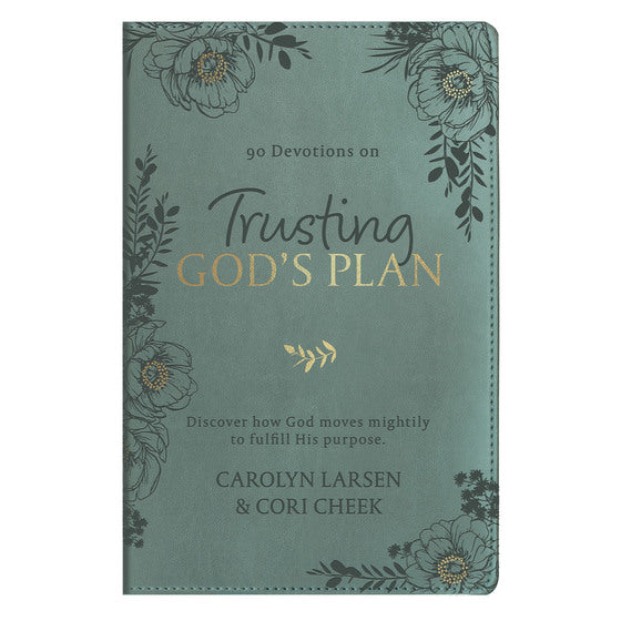 Trusting In Gods Plan Teal Faux Leather 90-Day Devotional - Re-vived