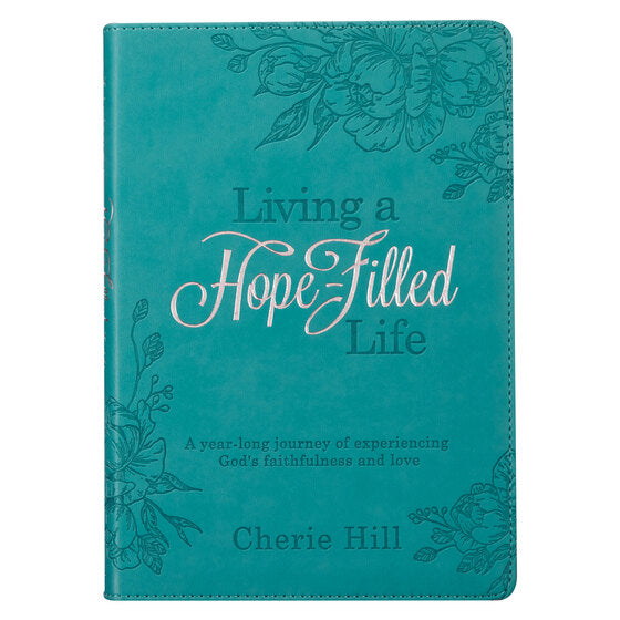 Living A Hope-Filled Life Teal Faux Leather Devotional - Re-vived