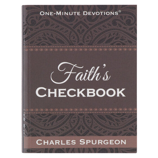 Faiths Checkbook Brown Softcover One-Minute Devotions - Re-vived