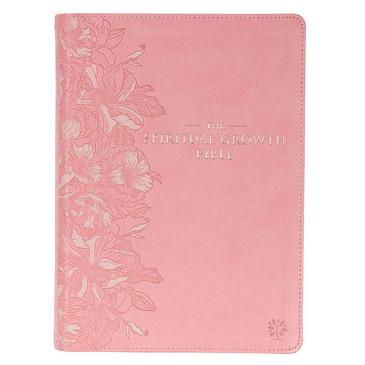 Pink Faux Leather Spiritual Growth Bible - Re-vived