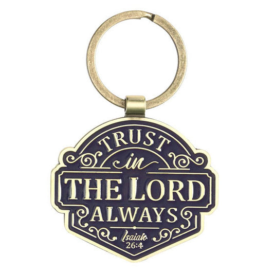 Trust In The Lord Always Key Ring In Gift Tin - Isaiah 26:4 - Re-vived