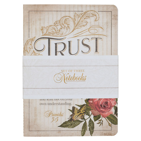 Hope And Trust Floral Large Notebook Set - Re-vived