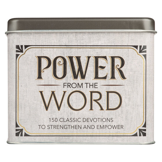 Power From The Word Devotional Cards In A Tin - Re-vived