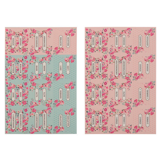 Pink And Blue Old And New Testament Bible Index Tabs - Re-vived