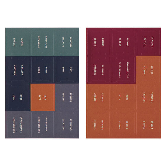 Colour-Coded Bible Indexing Tabs - Re-vived