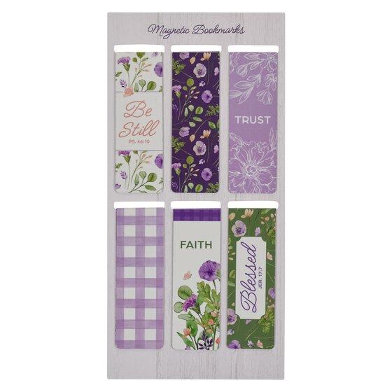 New Mercies Purple And Green Magnetic Bookmark Set - Re-vived