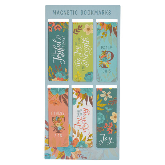 Joyful Faith Floral Magnetic Bookmark Set - Re-vived