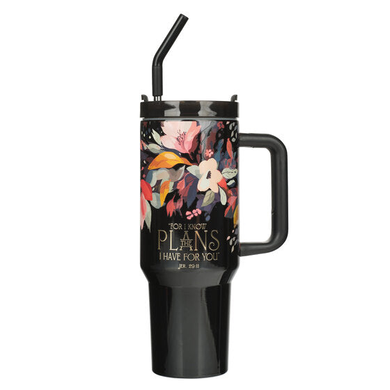 Plans 40Oz Tumbler With Reusable Straw - Jeremiah 29:11 ,The - Re-vived