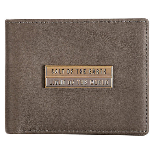 Salt Of The Earth Grey Genuine Leather Wallet - Re-vived