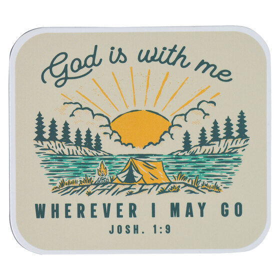 God Is With Me Magnet - Joshua 1:9 - Re-vived