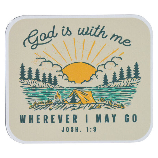 God Is With Me Magnet - Joshua 1:9 - Re-vived