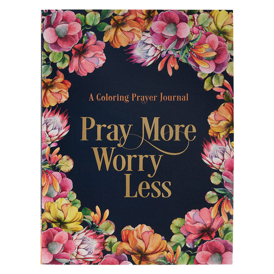 Pray More Worry Less Colouring Prayer Journal - Re-vived